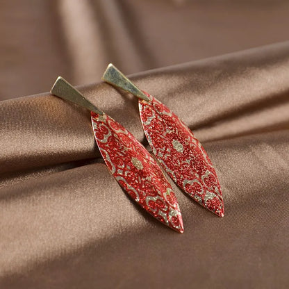 Bohemian Alloy Earrings Metal Tassel Ethnic Style Earrings