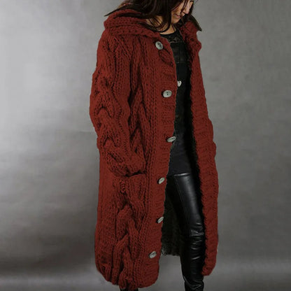 15 Colors, Oversized S-5XL Women Loose Knitted Sweaters, Thick Long Sleeve, Pocket, Buttons