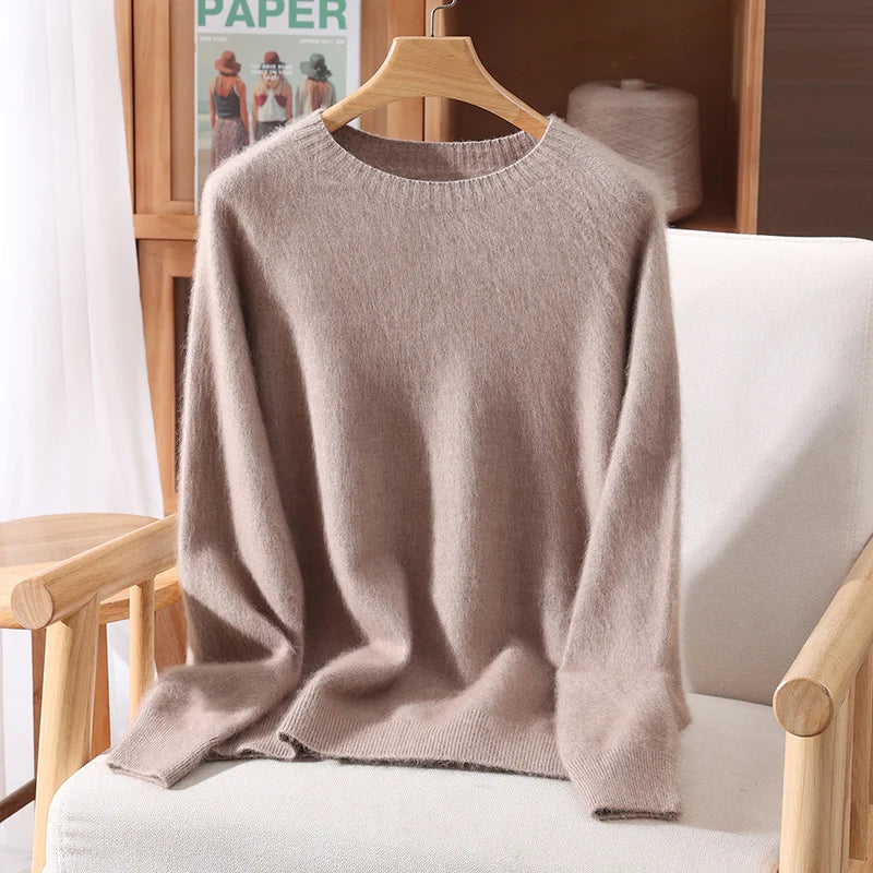 Basic Soft Knit Pullover Sweater, Round Neck, Long Sleeve, 12 colors with some sizes to 3XL