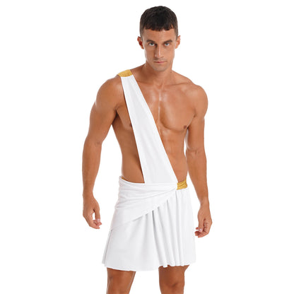 Adult Male Ancient Greco-Roman Warrior Gladiator Costume Halloween