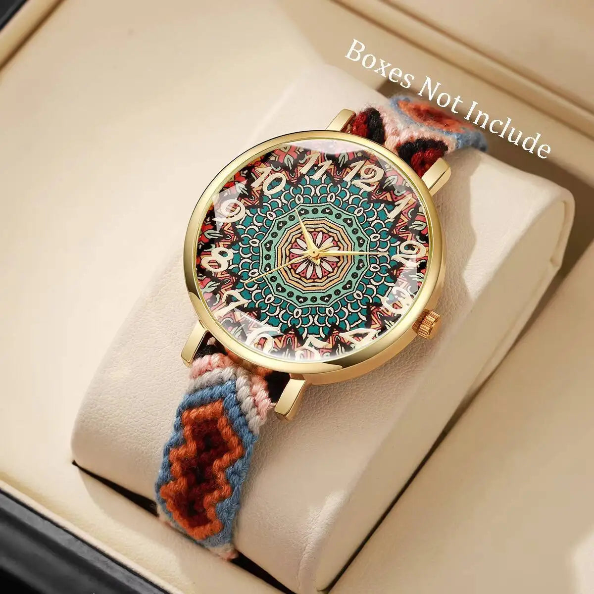 Vintage Woven Strap Ladies Quartz Wristwatch （Without Box）