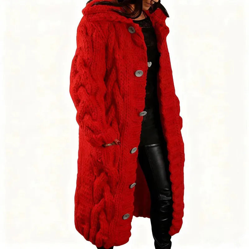 15 Colors, Oversized S-5XL Women Loose Knitted Sweaters, Thick Long Sleeve, Pocket, Buttons