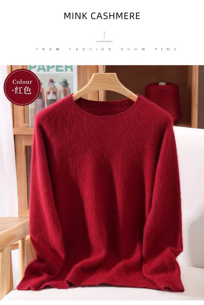 Basic Soft Knit Pullover Sweater, Round Neck, Long Sleeve, 12 colors with some sizes to 3XL