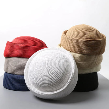 Pillbox Hats, Retro Artistic Painter Berets, Woven Recycled Paper