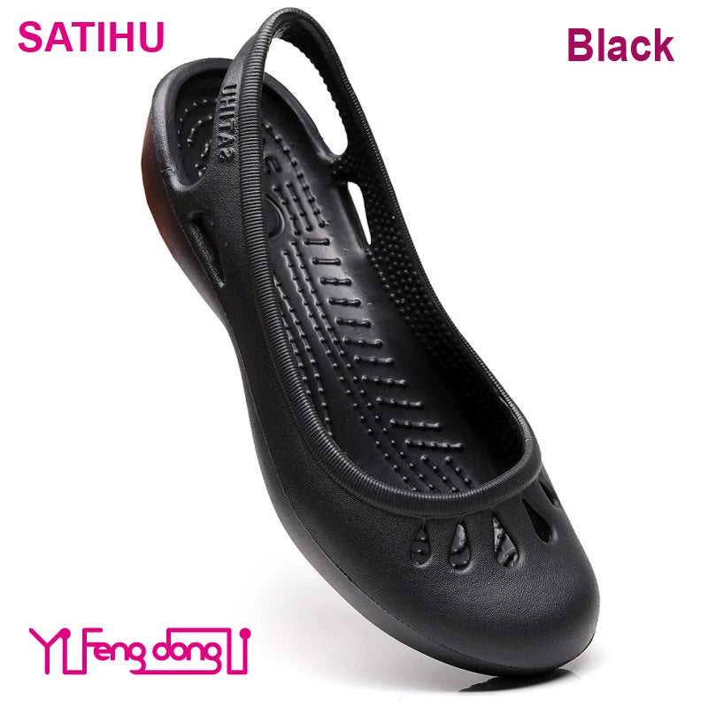 Lightweight Anti-Slip Hole Shoes,   Inspired Clogs For Women's Flat Bottom Sandals