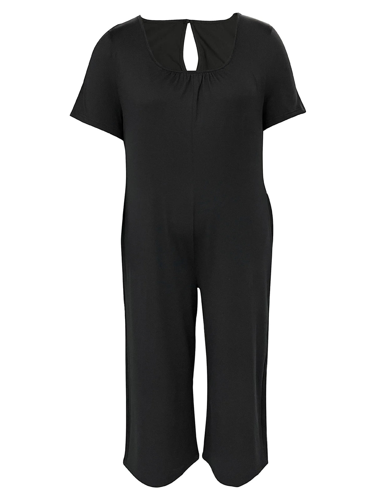 Sizes to 5XL  Jumpsuit, Short Sleeve, U neckline, with pockets. 5 colors