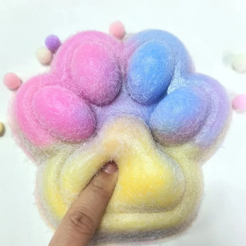 Giant Cat Paw Squishies Ultra Soft Taba in 4 colors, Large 5 in by 5 in and 1 inch tall