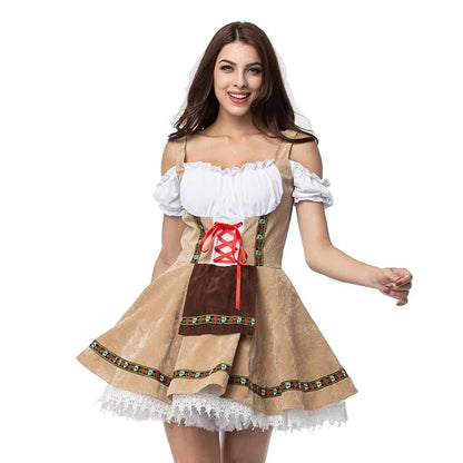 Male and Female Oktoberfest Costumes, Traditional  German Bavarian Couple, Cosplay Outfits