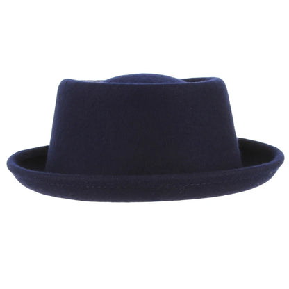 100% Wool Pork Pie Fedora Hat for Women and Men