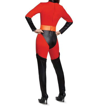Halloween Incredible Cosplay Costumes Anime, Red Jumpsuit, Mask, Full Set Halloween Costumes.