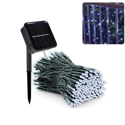 Frosted Globe Solar String Lights 100 LED IP65 Outdoor Fairy Lights