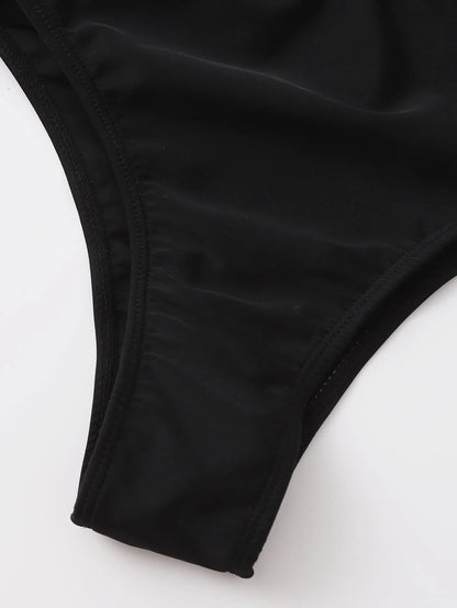 One Piece Solid Long Sleeve Sun Protection Swimwear