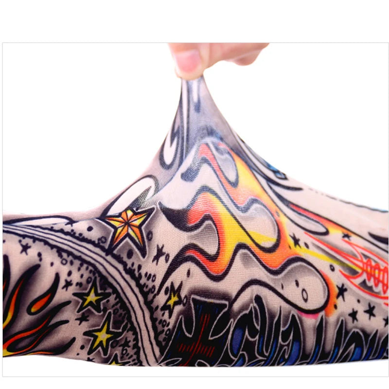 6 PCS Tattoo Sleeve for Men or Women Anti-Sunburn Sleeve Elastic Outdoor
