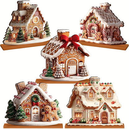 5-Piece Gingerbread House Christmas Set