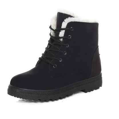 Crestar Winter Snow Boots for Women Warm Fur Lined, Ankle Boots, Lace Up, Non-Slip in Dark and Light Blue, Khaki, Red, and Black