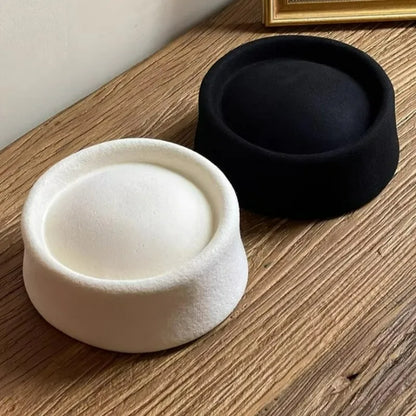 Retro Flat Top Pillbox Beret Fascinator Painter's Hat