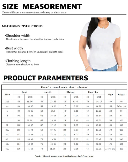 Sizes to 6XL Colorful T-shirt  Printed Pattern Round Neck Short Sleeve Loose Comfortable