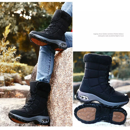 Thicken non-slip warm snow boots, large sizes, cold-resistant, high-top cotton lining