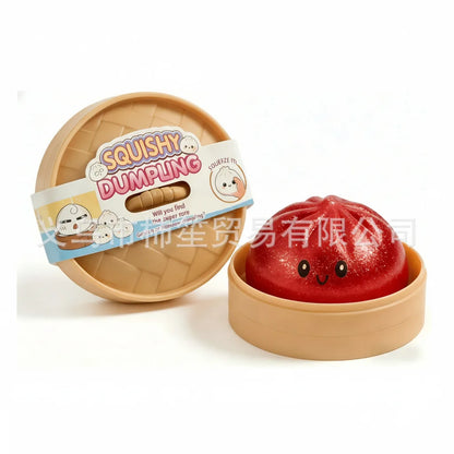 Squishy Dumpling Bun Toy, Slow Rising Glitter Dumpling Stress Ball