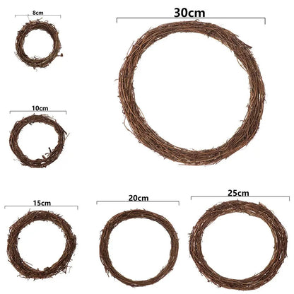 8-30CM  Artificial Wicker Vine Wreaths. Versatile to decorate for Halloween, Christmas, Kwanzae, Hanukkah, New Year, and any holiday or season!