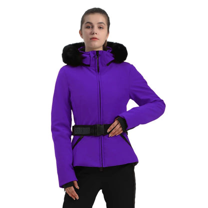 Warm Windproof Hooded Ski Jacket in 8 colors, including Black and White Houndstooth. Ski Pants Sold Separately
