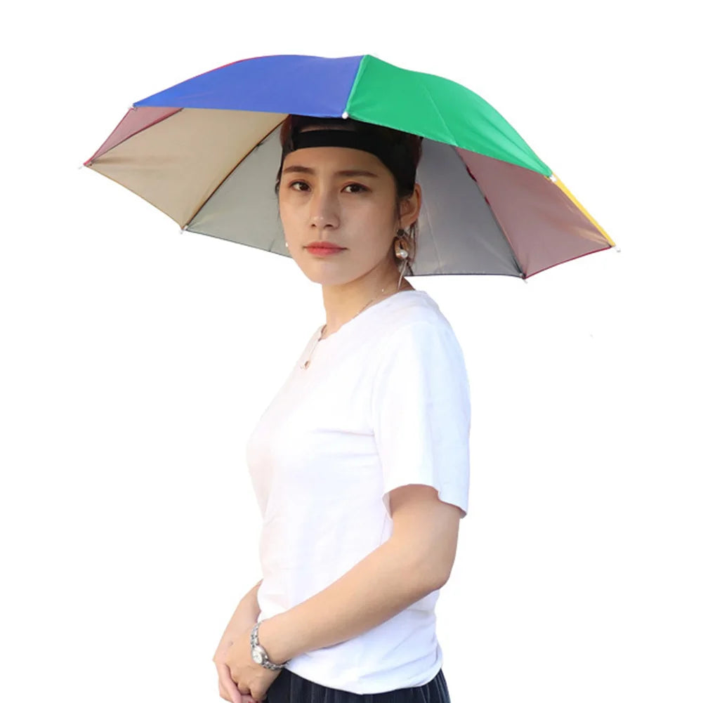 Portable Rain/UV Blocker for ballgames, fishing, and rain. Umbrella Hat