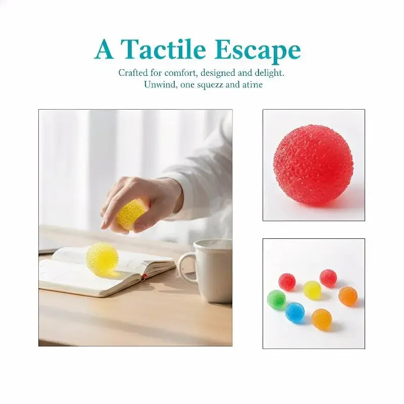 Sensory Slushie Squeeze Ball 1PC Reusable Crunchy Crackling Toy for Stress Relief