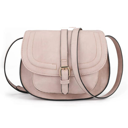 Boho Crossbody Bags, Saddle Shoulder Purse, Faux Leather Strap. In 7 Colors