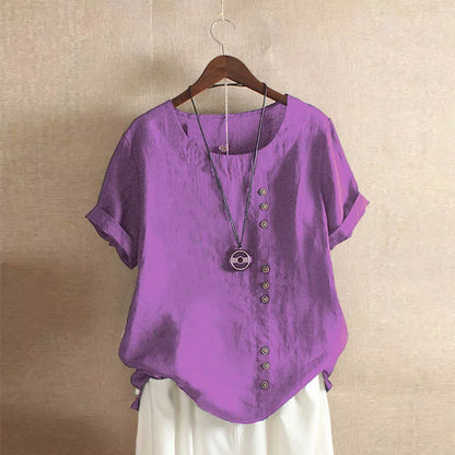 Sizes to 5XL Cotton Linen Vintage T-shirt Casual Loose Long Shirts with rolled sleeves.