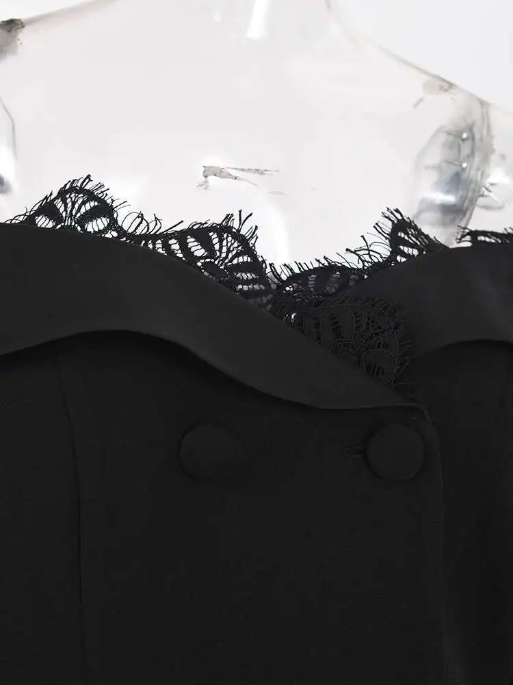 2 Pcs Set Boat Neck Long Lace Slit Sleeves Off the Shoulders Lace Neckline (Can be worn different ways)