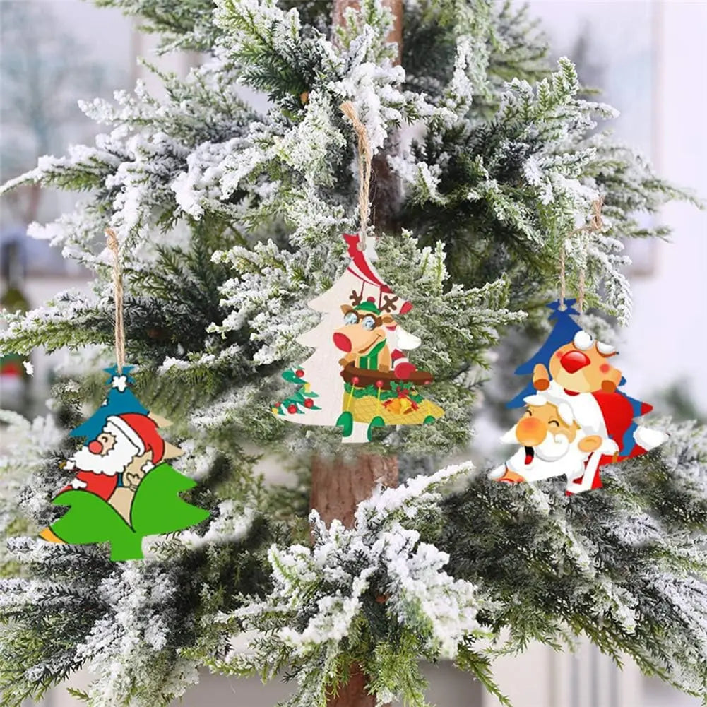 DIY Wooden Christmas Ornaments to Paint, Blank Wood Cutouts