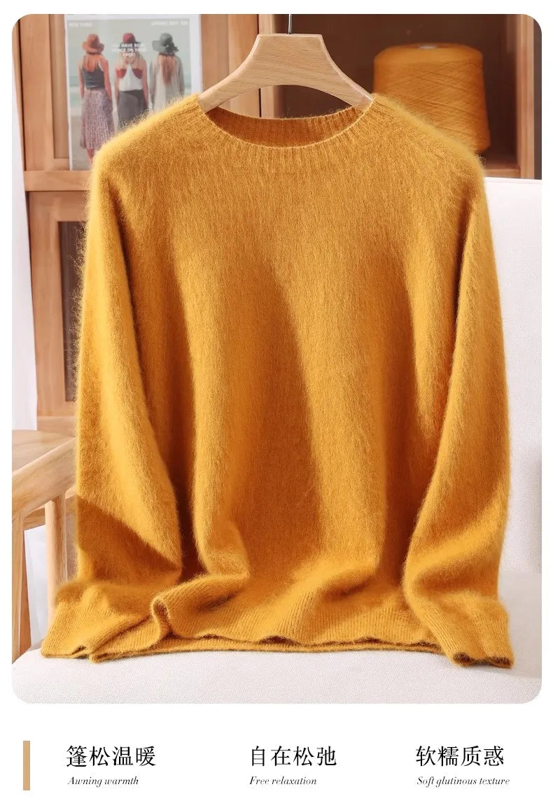 Basic Soft Knit Pullover Sweater, Round Neck, Long Sleeve, 12 colors with some sizes to 3XL