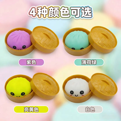 Squishy Dumpling Bun Toy, Slow Rising Glitter Dumpling Stress Ball