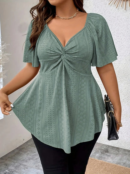 Plus Size  to 4XL T-Shirt, Casual, Loose V Neck Tops