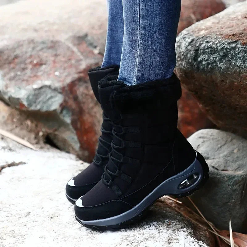 Thicken non-slip warm snow boots, large sizes, cold-resistant, high-top cotton lining