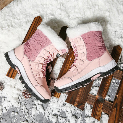 Anti-Slip Snow Boots, Warm and Thick with Fleece Lining, Suitable for Winter Snow