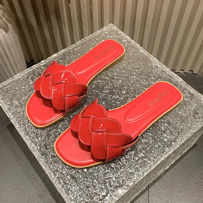 Available in wide widths, Square Toe, Flat Flip Flops. Come in Red, White, Black, and Tan