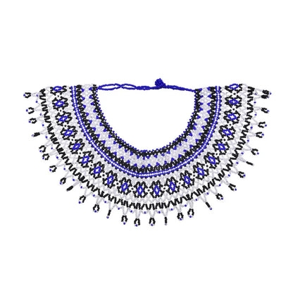 Multicolor South African Tribal Bib Collar Overlay
