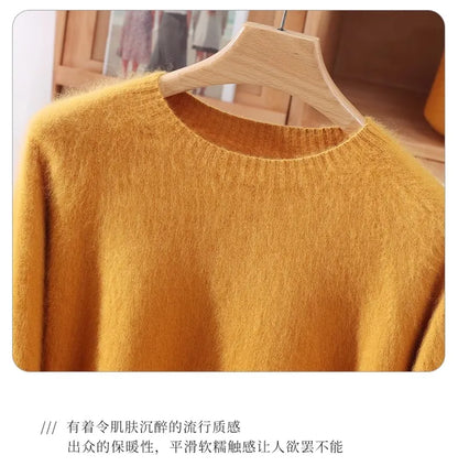 Basic Soft Knit Pullover Sweater, Round Neck, Long Sleeve, 12 colors with some sizes to 3XL