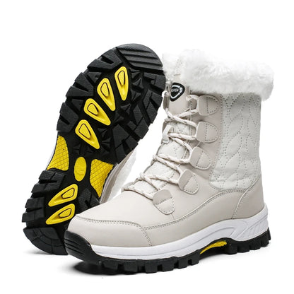 Anti-Slip Snow Boots, Warm and Thick with Fleece Lining, Suitable for Winter Snow