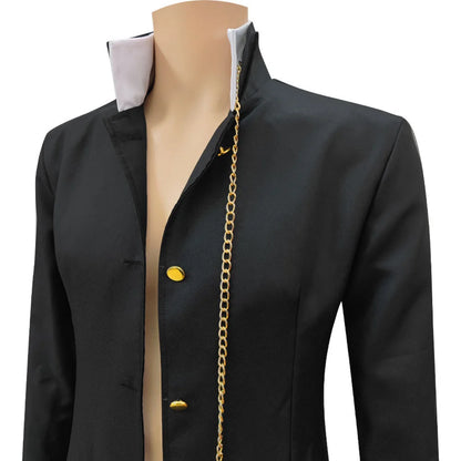 JoJo's Bizarre Adventure Jotaro Kujo Cosplay Costume Black Coat Jacket