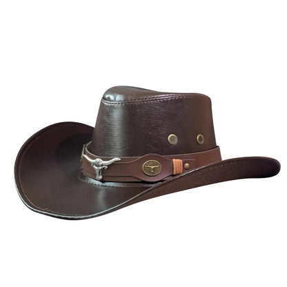 Faux Leather Western Cowboy Hats For Men and Women