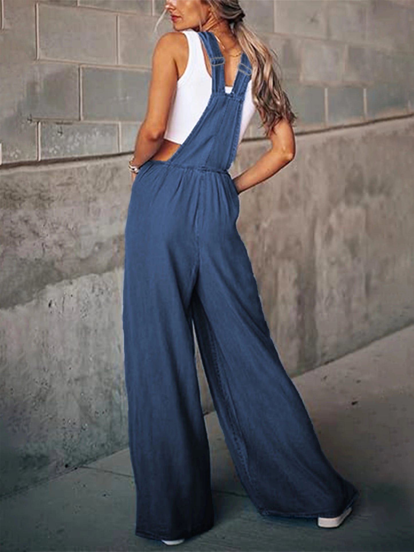 Sizes to  2XXL Women's Denim Overalls Wide-leg  Suspenders, Trendy Comfort