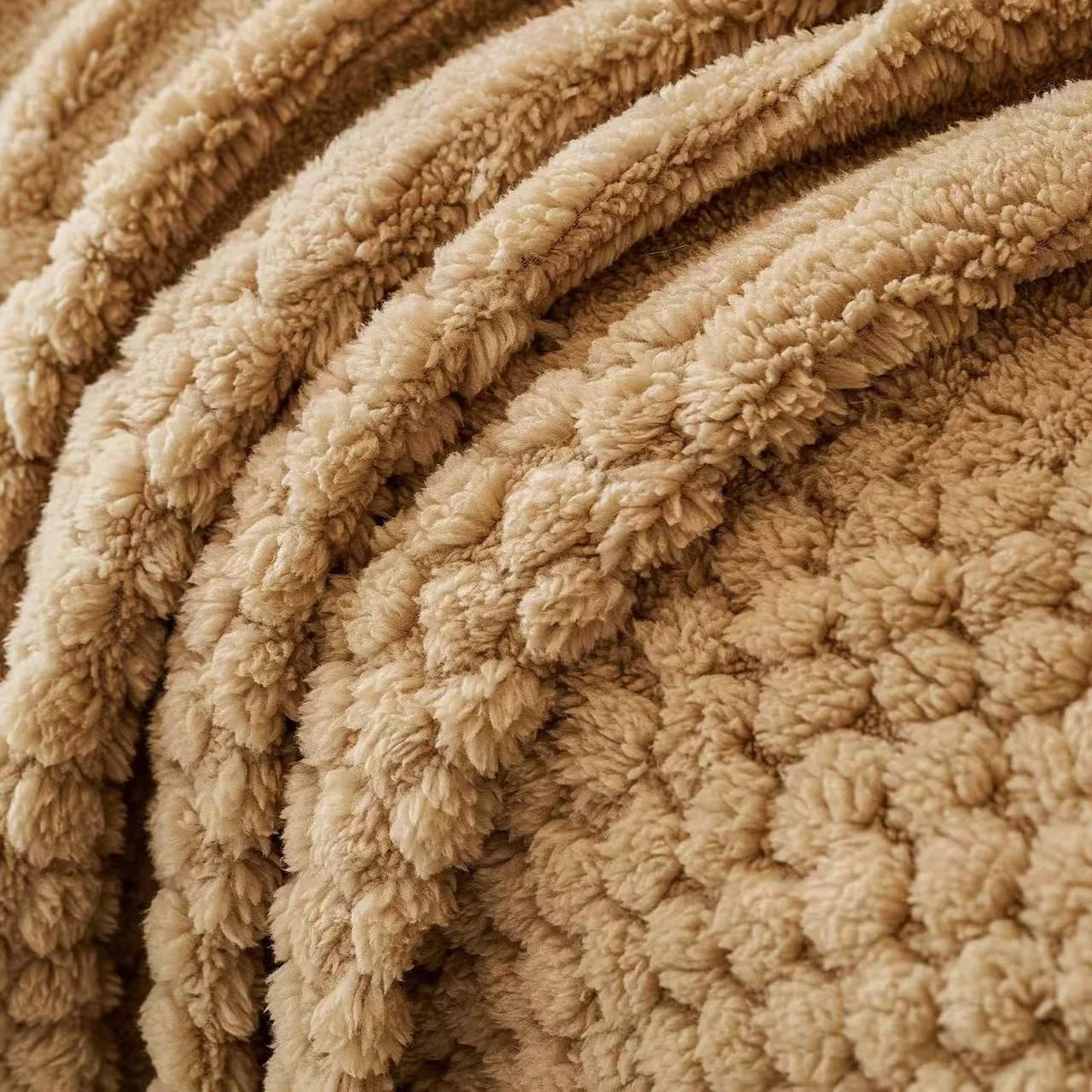 1pc Bohemian Jacquard Warm Tuffed Fleece Sofa Blanket