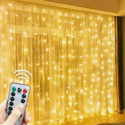 11 Colors of 3/6M USB LED Curtain 8 Modes Remote Control String Lights  Fairy Garland Lights
