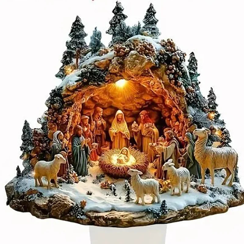 Christmas Nativity Flat Acrylic Table Centerpiece, 8 Designs