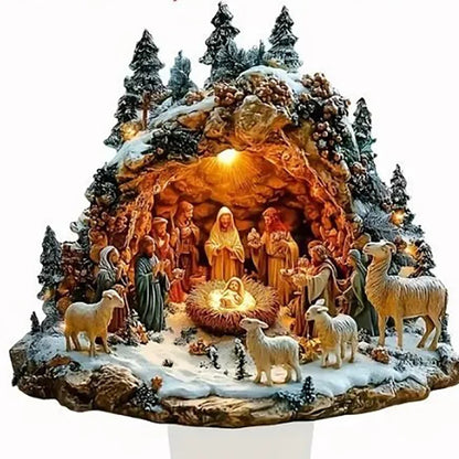 Christmas Nativity Flat Acrylic Table Centerpiece, 8 Designs