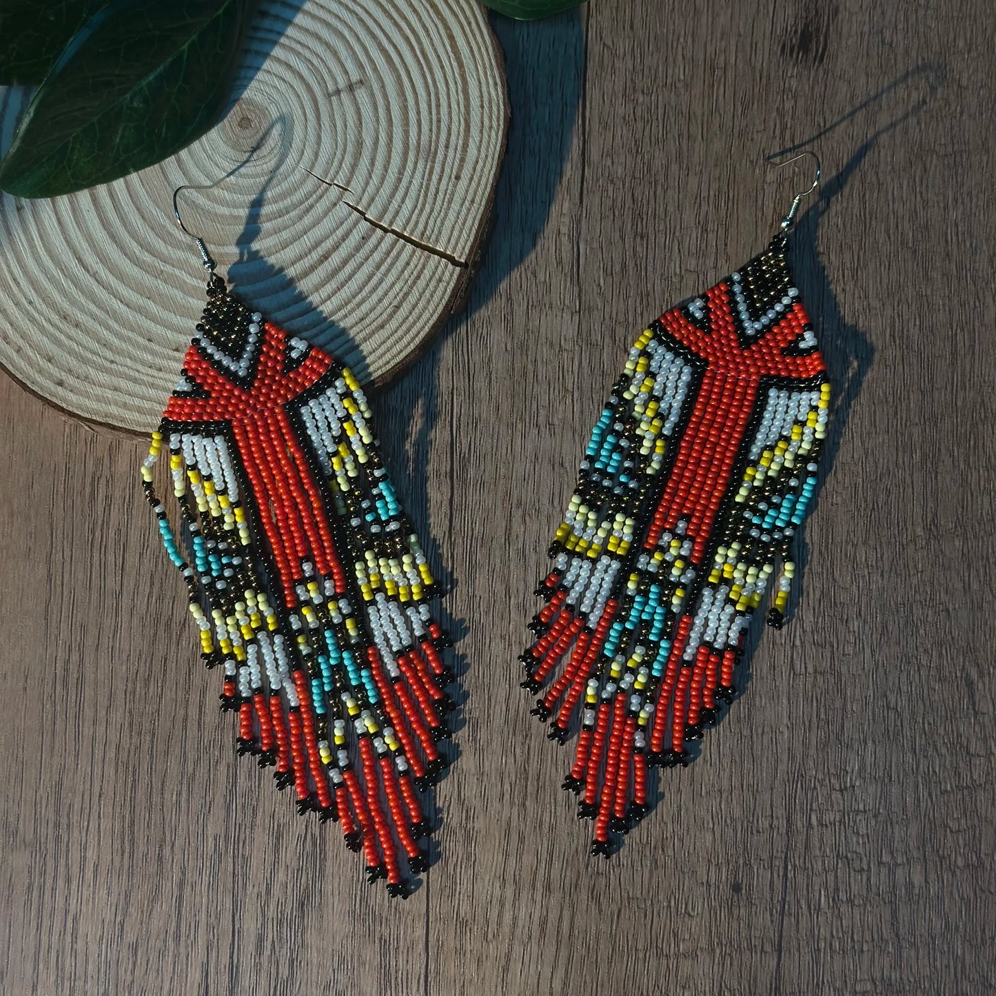 Colorful Bohemian Native American Inspired Dangle Earrings
