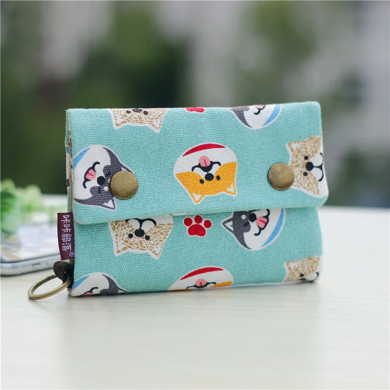 Canvas Cartoon Cat Dog Printed small handbag Various other designs available