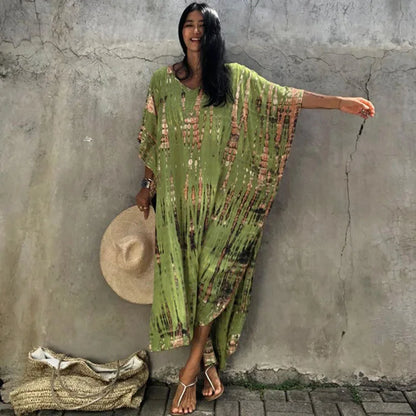 Beautiful Plus Size Women Casual Caftan Dress Swimwear or Casual or Lounging wear